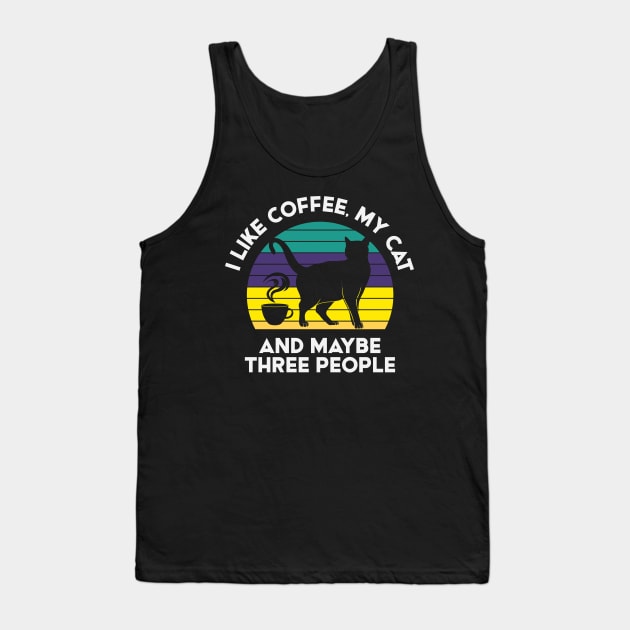 I Love Coffee and Cats Tank Top by machmigo